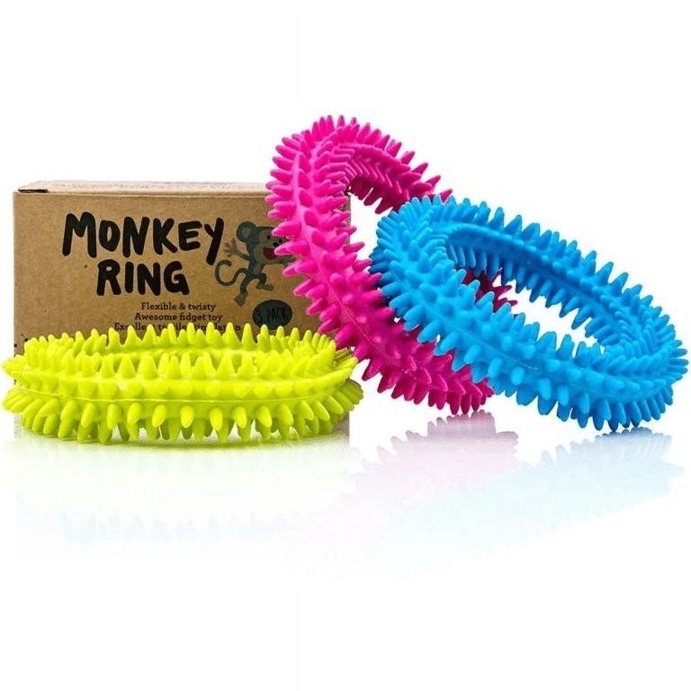 P3398  July Spiky Sensory Ring Toy - 3-Pack