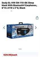 Sealy BK Sleep Mask With Bluetooth® Earphones