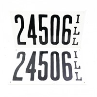 Illinois 1911 License Plate 5 Digit set