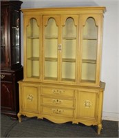 French Provential One Piece China Cabinet