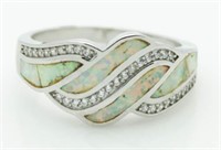 Enamled Opal Designer Ring