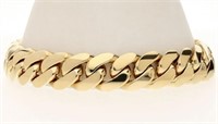 14 Kt 10.5 MM Miami Cuban Link Solid Gold Bracelet