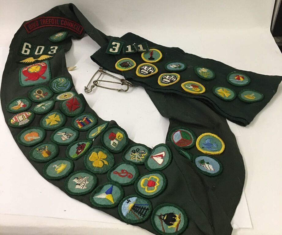 Group Of Girl Scout Badges