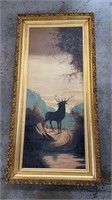 Beautiful vintage Oil on canvas 48x23in