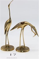 Vintage brass heron birds-set of two measuring