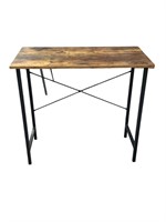 A Wood & Metal Small Desk 29"H x 31.5"W x 16"D