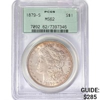 1879-S Morgan Silver Dollar PCGS MS62