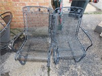 (2)Spring metal patio chairs.