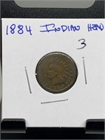 1884 INDIAN HEAD PENNY