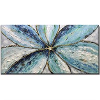MUWU Canvas Paintings, Texture Palette Knife Orchi