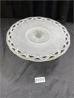 Frosted Glass Dessert Plate