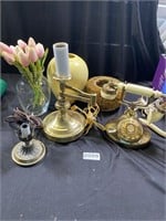 Lot of Random Decor Pieces, Old Phone & More