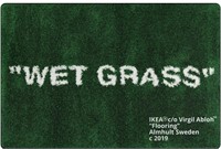 Keep Off Wet Grass Area Rugs Green 3D Printed