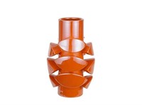 13.5"H Orange Vase