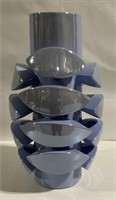 16"H Tall Pale Blue Vase