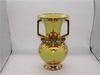 12.5'H Bright Green Vase with Handles