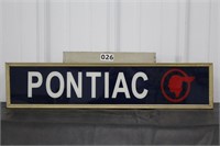 Pontiac Sign  25" X 5 1/2"  Single Sided No Cord