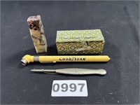 Goodyear Tire Gauge, Carved Stone, Punch