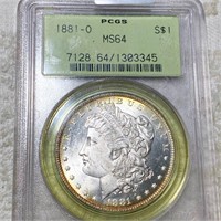 1881-O Morgan Silver Dollar PCGS - MS64
