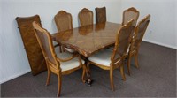 Queen Anne Formal Dining Table with 6 Chairs