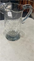 Clear Etched Pitcher