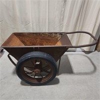 Vintage metal industrial cart
