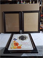 (3) Assorted Picture Frames (1 with No Glass)