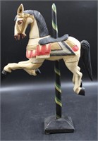 HANDPAINTED WOOD CARVING OF CAROUSEL HORSE
