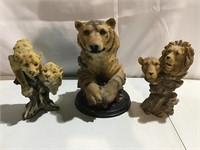Lions, tiger, leopards figures
