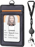 Leather Badge Holder and Adjustable Retractable