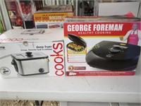 2pc - Cook's Deep Fryer / George Foreman Grill NEW