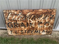 FITCHMOOR GRAIN CO METAL SIGN T.L. STREMLAU