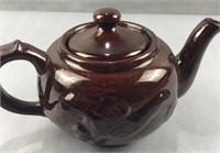 Unsigned dragon art pottery tea pot