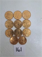 11 Sacagawea $1 Coins Uncirculated Condition