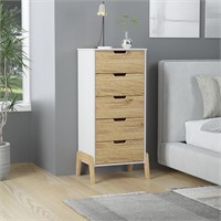 Home Wood Furniture- 5 Drawer Tall Dresse