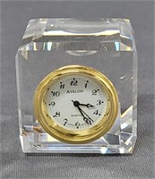 Avalon Crystal Cube Clock