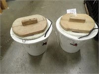 (2) Styrofoam Bait Buckets