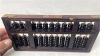 Vintage Wood Abacus Brass Corners