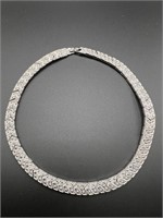 Beautiful Silver-Toned Choker Necklace