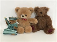 Trio of vintage teddy bears