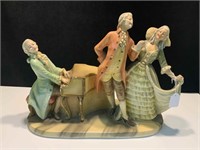 LARGE CHALKWARE "THE PIANIST" STATUES
