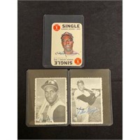 (3) 1968/69 Topps Baseball Inserts Hof Cards