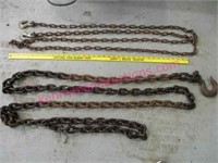 small 12ft log chain & large old 12ft chain