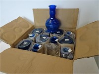 Case of 12 Hookah Vases - Blue