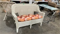 Wicker love seat