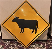 Cow Crossing & Rough Road Double Sided Sign