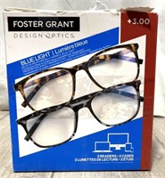 Foster Grant Design Optics Eyewear +3.00 & +1.25