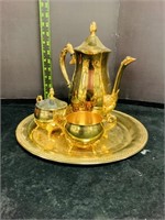 International Gold Plated Coffee/ Tea Set