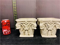 2pcs matching set ceramic planters