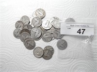 Lot of 33 Standing Liberty Quarters 90% Silver